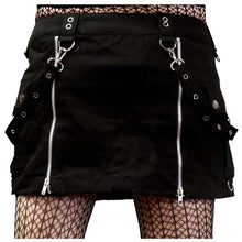 Load image into Gallery viewer, Women Gothic Mini Skirt Double Zipper Women Gothic Skirt
