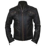 New Genuine Lambskin Leather Designer Jacket Motorcycle Biker Men