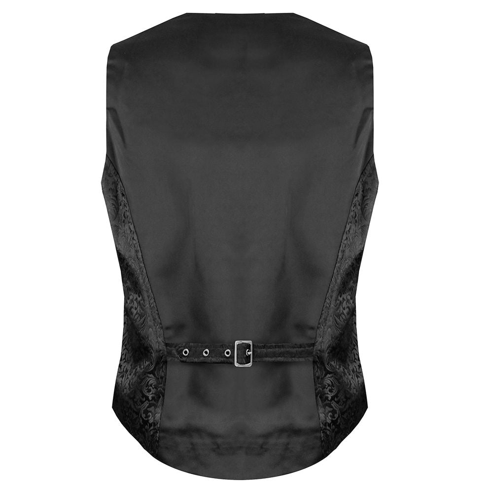 Pentagramme Salvatore Black Mens Waistcoat - Alternative Gothic Dark Wear | Embrace Dark Aesthetic Men & Women Gothic Clothing