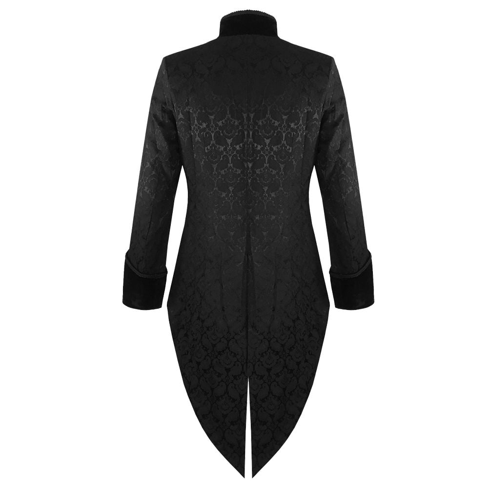 Pentagramme Vladimir Black Tailcoat - Alternative Gothic Dark Wear | Embrace Dark Aesthetic Men & Women Gothic Clothing