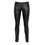 Women Steampunk Vegan Wet Look Pants Gothic Style Trousers with a Bold - Alternative Gothic Dark Wear | Embrace Dark Aesthetic Men & Women Gothic Clothing