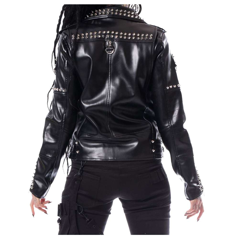 New Women Heartless Razer Black Biker Fashion Jacket Punk Ladies Jacket