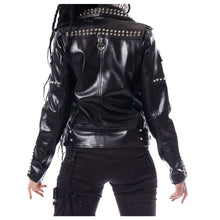 Load image into Gallery viewer, New Women Biker Fashion Jacket Heartless Razer Black EMO Jacket Punk Ladies Jacket
