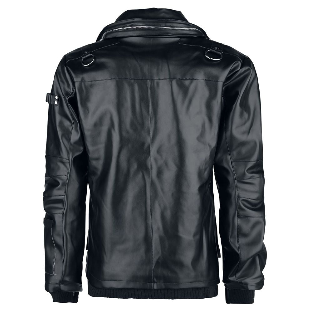 Men Arsen Black PU Leather Men Jacket