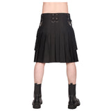 Men Gothic Punk Rock Kilt For Men Union Pistal Cotton