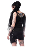 Heartless Vixxin Gothic Glam Goth Grunge Punk NATHALIE PLAYSUIT Jumpsuit Shorts