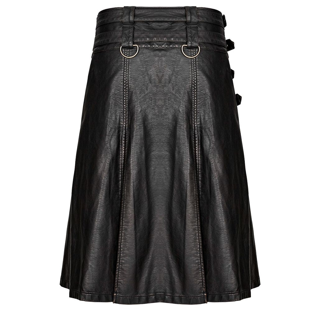 Handmade New Stylish Men’s Gothic Cargo Utility Kilt Black Steampunk - Alternative Gothic Dark Wear | Embrace Dark Aesthetic Men & Women Gothic Clothing