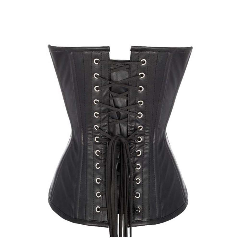 Women Overbust Leather Coset Sheep Napa Leather Women Corset