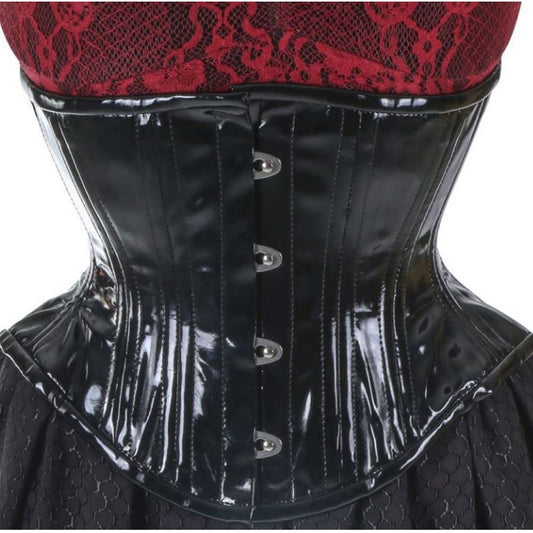 Women Vinyl Steel Boned Corset Waist Cinchers