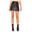 Women Sexy Luxury Mini Skirt in Genuine Leather Featuring Press Stud Accents - Alternative Gothic Dark Wear | Embrace Dark Aesthetic Men & Women Gothic Clothing