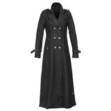 Women Gothic Style Long Coat Military Black Wool Coat Women Long Coat - Alternative Gothic Dark Wear | Embrace Dark Aesthetic Men & Women Gothic Clothing