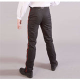 Military Officer Style Mens Trousers With Red Stripe