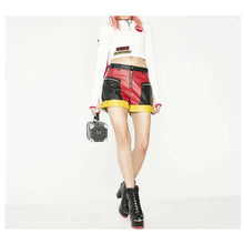 Load image into Gallery viewer, Women Biker Tailgate Moto Short Women Gothic Skirt Current Mood EMO Short
