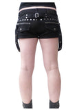 Women Gothic Black Cotton Mini Skirt Hot Short Style with Gothic Flair