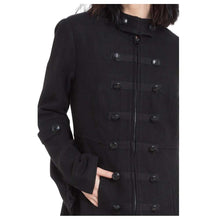 Load image into Gallery viewer, Women Military Style Long Coat Gothic Buttons Design Zipper Front Coat
