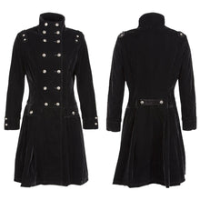 Load image into Gallery viewer, Women Gothic Long Coat Velvet Steampunk Aristocrat Alternative Fashion Style Ladies Long Coat
