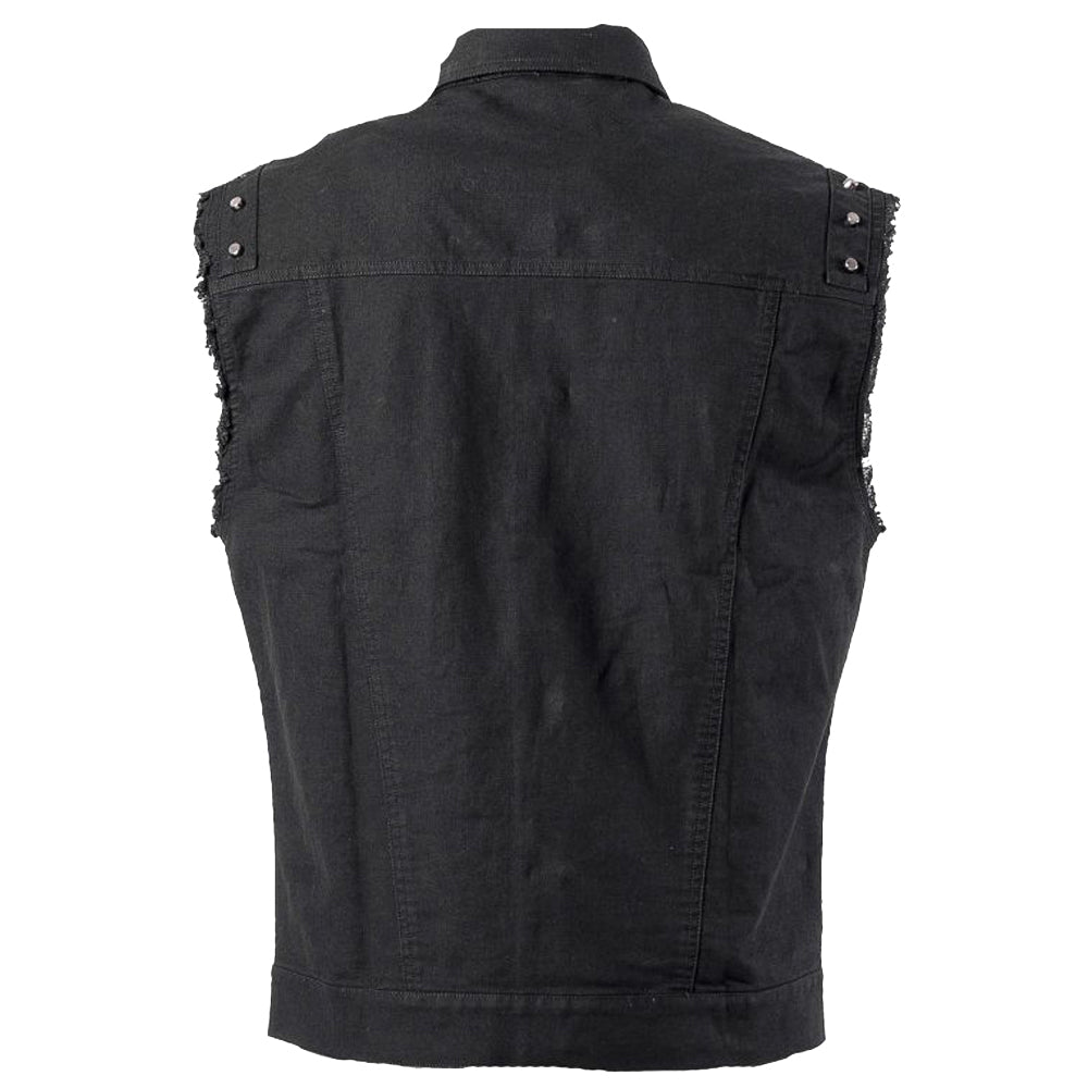 Men Rock Vest With Metal Buttons and Studs