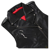 Men Leather Vest Unisex Punk Stylish Band PU Vest Gothic Core