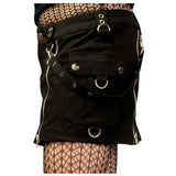 Women Gothic Mini Skirt Double Zipper Design for an Edgy Gothic Look