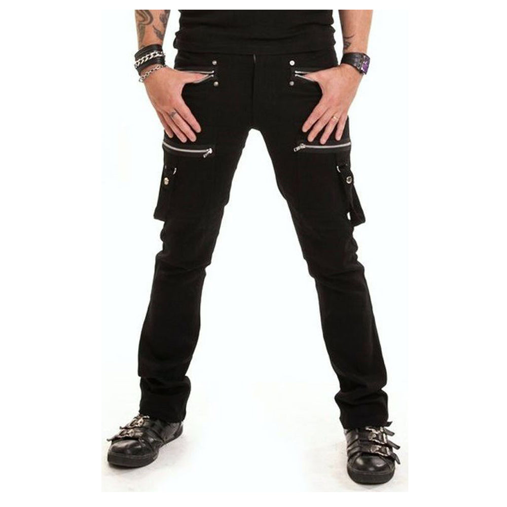 Men Long Pant with Strap and Zips