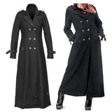 Women Gothic Style Long Coat Military Black Wool Coat Women Long Coat - Alternative Gothic Dark Wear | Embrace Dark Aesthetic Men & Women Gothic Clothing