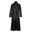 Men Neo Matrix Coat Black Full Length Leather Trench Coat Gothic Matrix Style Coat - Alternative Gothic Dark Wear | Embrace Dark Aesthetic Men & Women Gothic Clothing