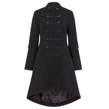 Load image into Gallery viewer, Women Military Style Long Coat Gothic Buttons Design Zipper Front Coat
