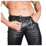 New Men Leather Motorcycle Pant