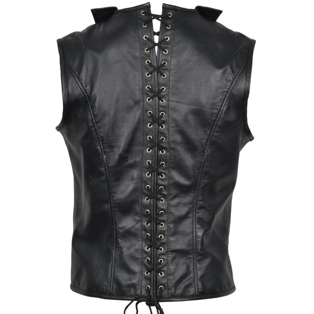 Men Leather Vest Steampunk Steel Boned Waistcoat Corset Gothic Victorian Vest - Alternative Gothic Dark Wear | Embrace Dark Aesthetic Men & Women Gothic Clothing