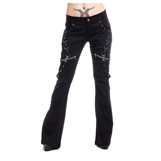 Women Punk Emo Black Zipper Pants Gothic Style Trousers for Women - Alternative Gothic Dark Wear | Embrace Dark Aesthetic Men & Women Gothic Clothing