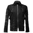 Men Black Gothic Shirt Sleeve Zip Shirt For Sale 10 D - Alternative Gothic Dark Wear | Embrace Dark Aesthetic Men & Women Gothic Clothing