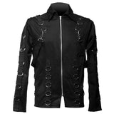 Men Black Gothic Shirt Sleeve Zip Shirt For Sale 10 D - Alternative Gothic Dark Wear | Embrace Dark Aesthetic Men & Women Gothic Clothing