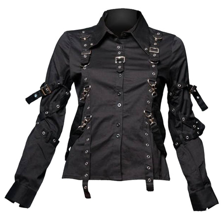 Women Black Gothic Shirt