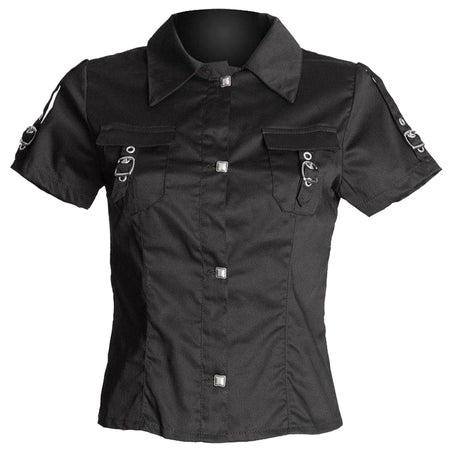 Women Short sleeve Black Gothic shirt