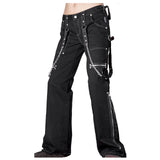 Men Black Gothic Chain Pant