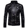 Men Motorcycle Jacket Gothic Black Leather Jacket Multi-Zip Biker Jacket - Alternative Gothic Dark Wear | Embrace Dark Aesthetic Men & Women Gothic Clothing