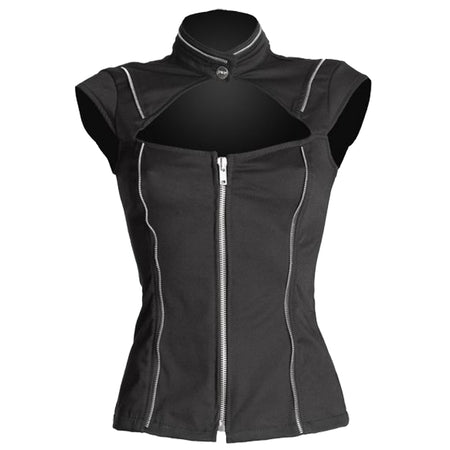 Women Black Sleeveless Shirt