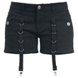 Women Gothic EMO Black Shorts Edgy Alternative Style