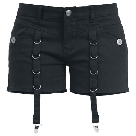 Women Gothic EMO Black Short Pant