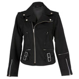 Handmade Cotton Gothic Motorcycle Jacket for Women Punk Biker Style Women Leather Jacket