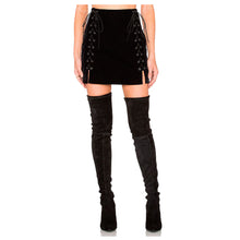 Load image into Gallery viewer, Women Gothic Skirt Lace Up Mini Skirt
