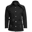 Women Gothic Coat Black Buckle Style Coat Ladies Gothic Clothing