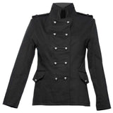 New Women Gothic Coat SteamPunk Black Long Sleeve Coat Ladies Thick Swallowtail Coat