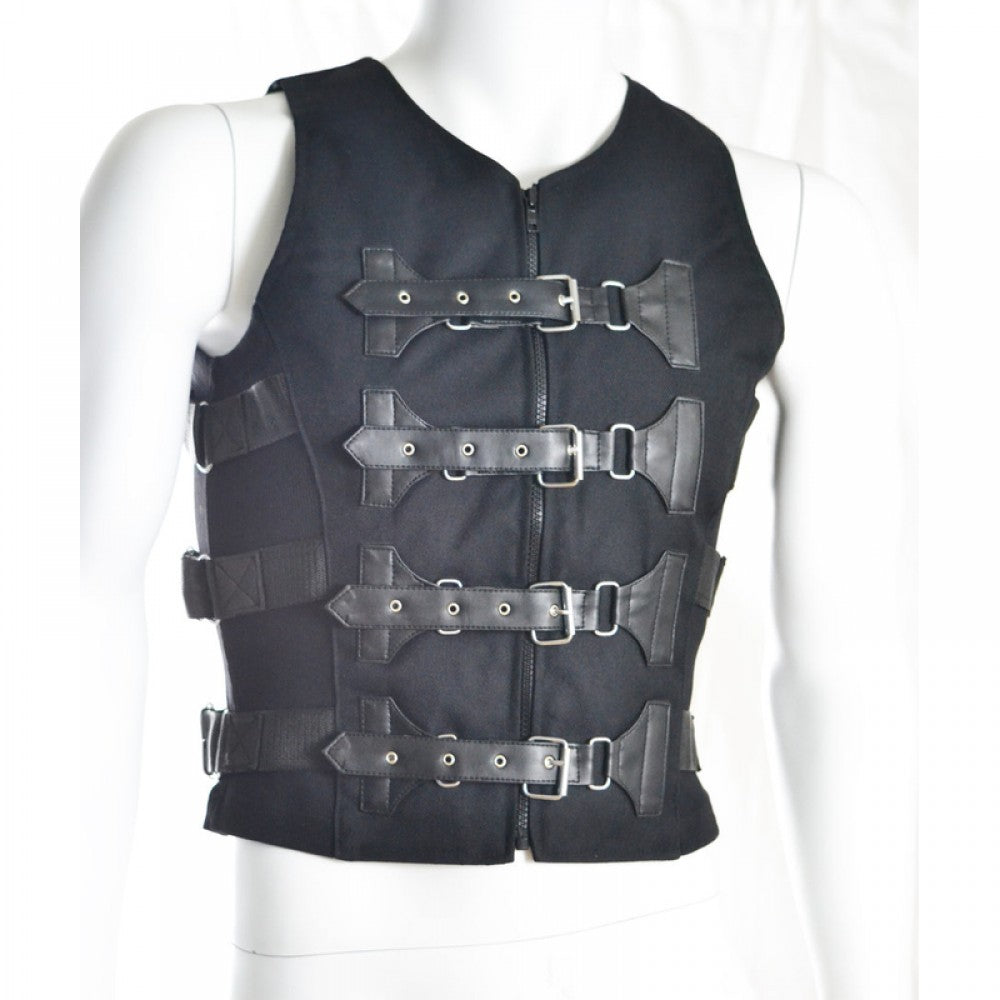 Gothic Cyber Look Vest Men Punk Rock Vest With Buckles Goth Cyber west - Alternative Gothic Dark Wear | Embrace Dark Aesthetic Men & Women Gothic Clothing