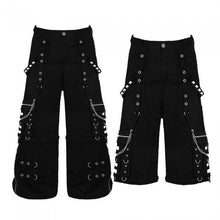 Load image into Gallery viewer, Men Gothic Pant Cyber Goth Trouser Bondage Shorts Pant
