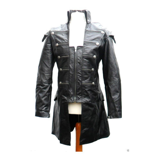 Men Lambskin Gothic Leather Coat Rock Style Goth SteampunkJacket - Alternative Gothic Dark Wear | Embrace Dark Aesthetic Men & Women Gothic Clothing