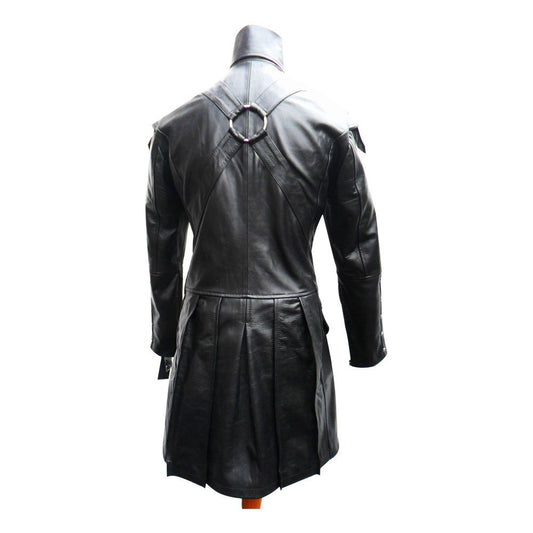 Men Lambskin Gothic Leather Coat Rock Style Goth SteampunkJacket - Alternative Gothic Dark Wear | Embrace Dark Aesthetic Men & Women Gothic Clothing