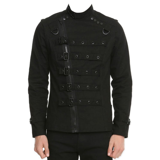 Men Psycho Bondo Punk EMO Gothic Jacket Men Gothic Jacket - Alternative Gothic Dark Wear | Embrace Dark Aesthetic Men & Women Gothic Clothing
