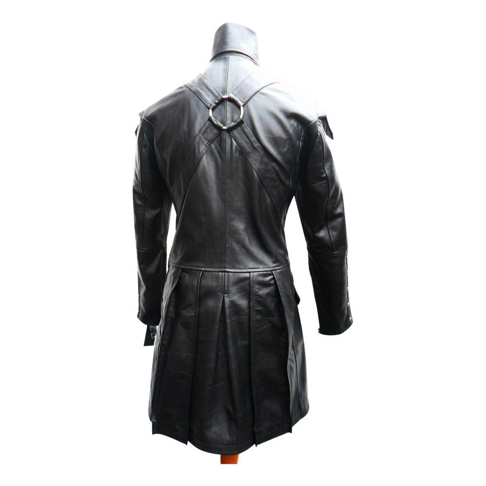 Mens Gothic Steampunk Lambskin Jacket Goth Black Leather Jacket - Alternative Gothic Dark Wear | Embrace Dark Aesthetic Men & Women Gothic Clothing