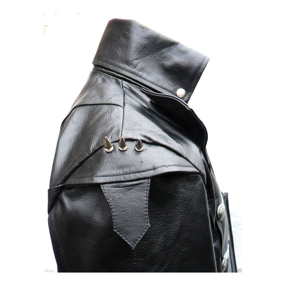 Mens Gothic Steampunk Lambskin Jacket Goth Black Leather Jacket - Alternative Gothic Dark Wear | Embrace Dark Aesthetic Men & Women Gothic Clothing